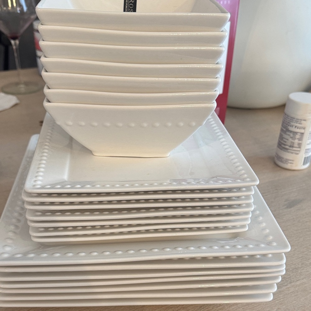 Elegant White Dinnerware Set